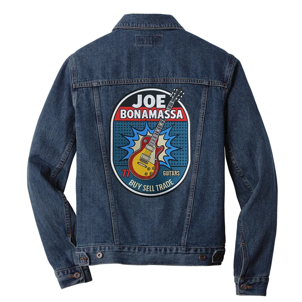 Joe Bonamassa Premium Back Patch denimjakke herre indigo