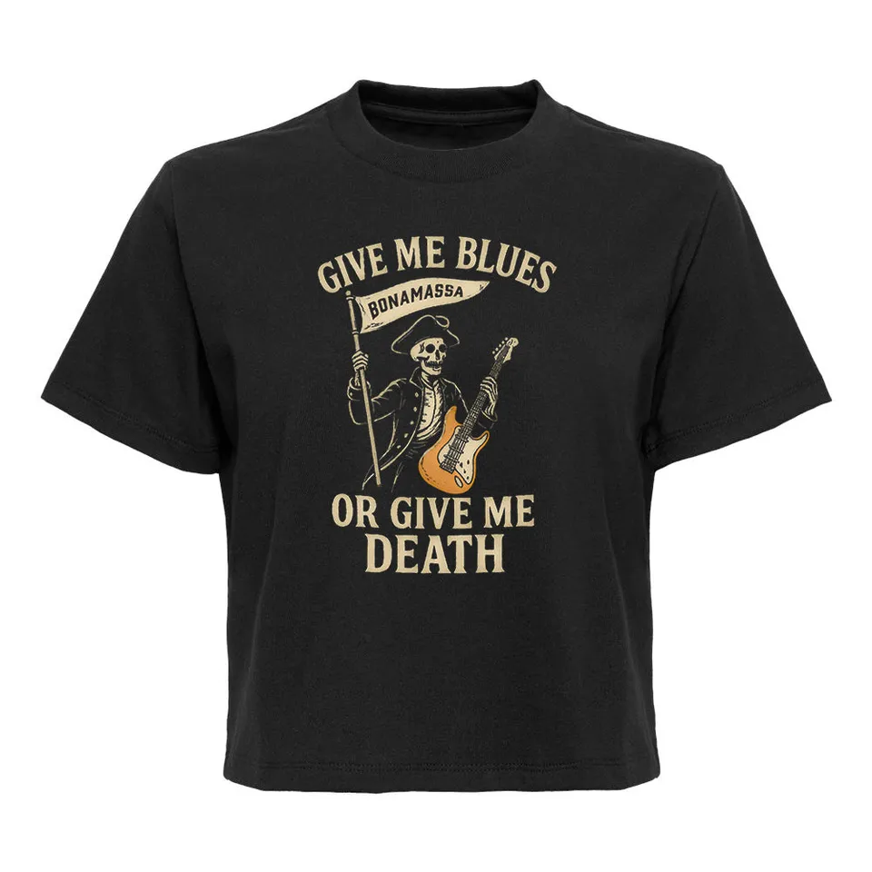 Joe Bonamassa Give Me Blues Or Give Me Death t-skjorte dame boxy
