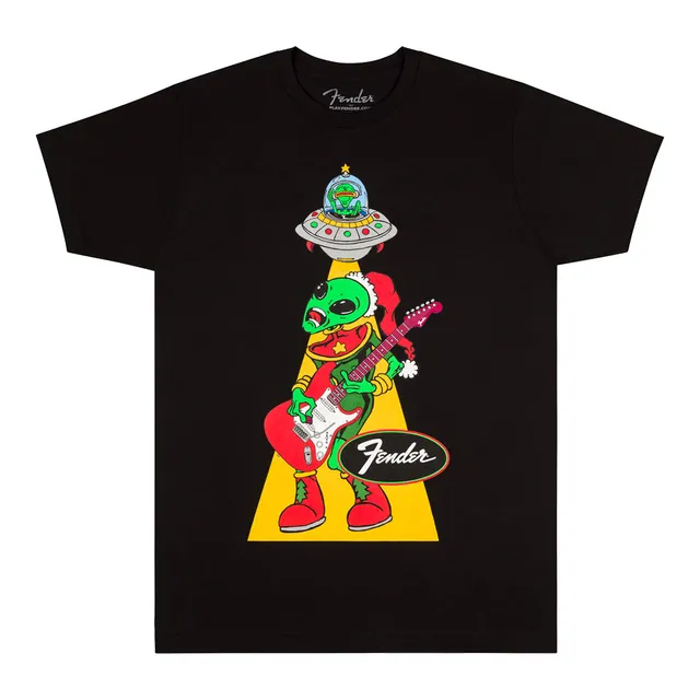 Joe Bonamassa Fender Ugly Christmas Alien t-skjorte svart