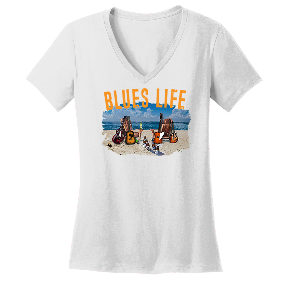 Joe Bonamassa Blues Life V-hals t-skjorte dame svart