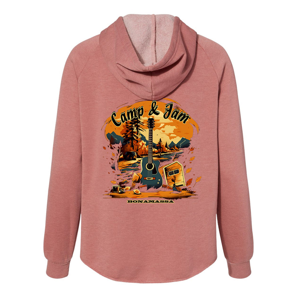 Joe Bonamassa Camp & Jam Wave Wash Zip-Up Hoodie dame svart