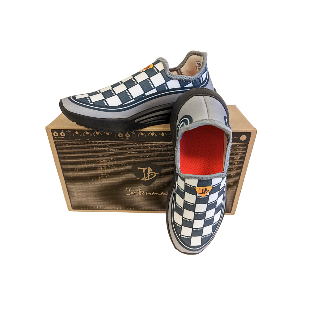 Joe Bonamassa Checkered Amps sneakers slip-on resirkulert