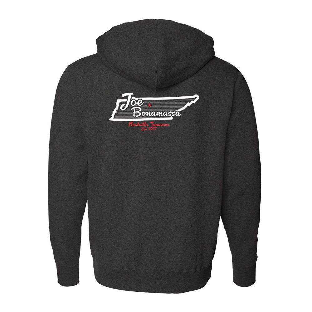 Joe Bonamassa Nerdville hettejakke svart unisex zip