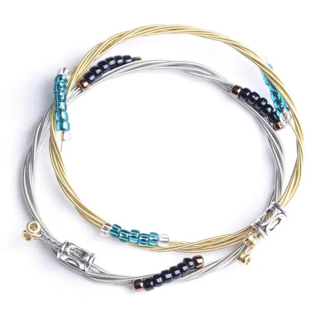 Joe Bonamassa Guitar String armbånd sølv dame