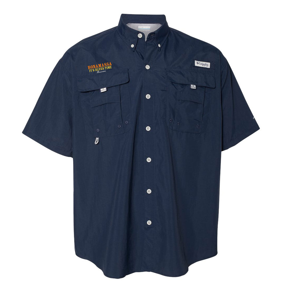 Joe Bonamassa Bahama II kortermet skjorte navy UPF30