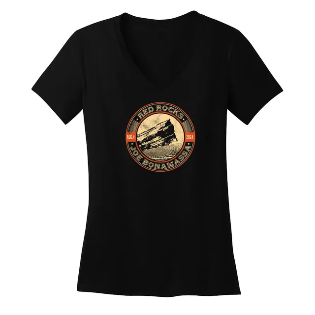 Joe Bonamassa 2024 Red Rocks V-hals t-skjorte dame