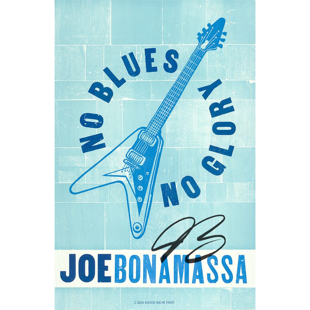 Joe Bonamassa No Blues, No Glory 2025 plakat signert