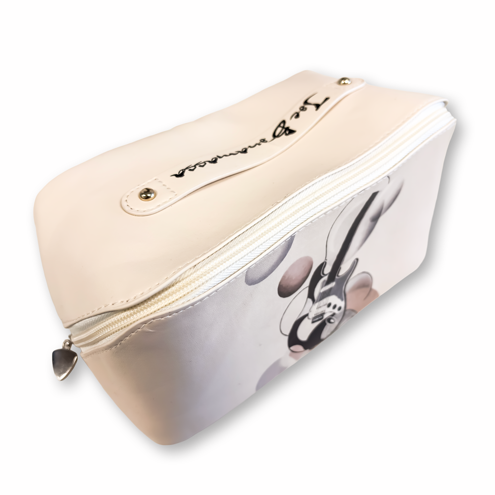 Joe Bonamassa JB toalettmappe off-white veganskinn