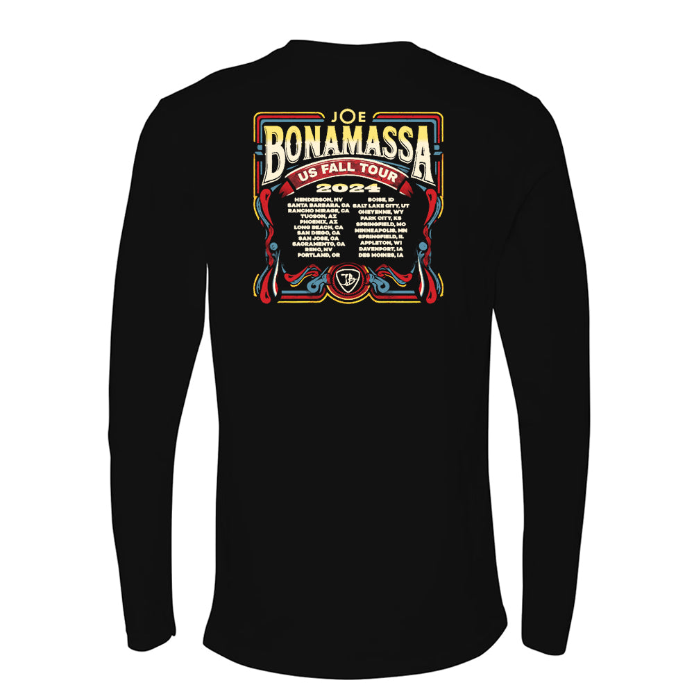 Joe Bonamassa 2024 U.S. Fall Tour langermet t-skjorte svart