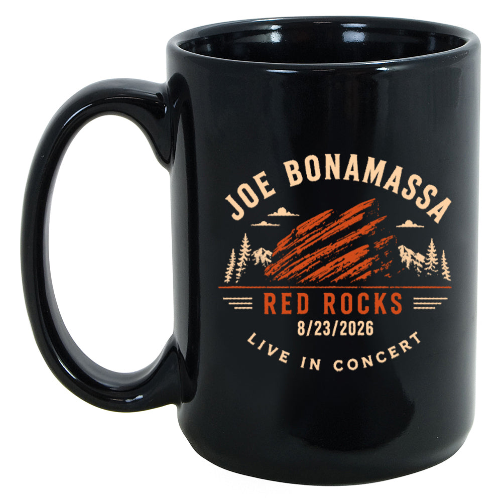 Joe Bonamassa 2026 Red Rocks krus keramikk 11 oz samleobjekt