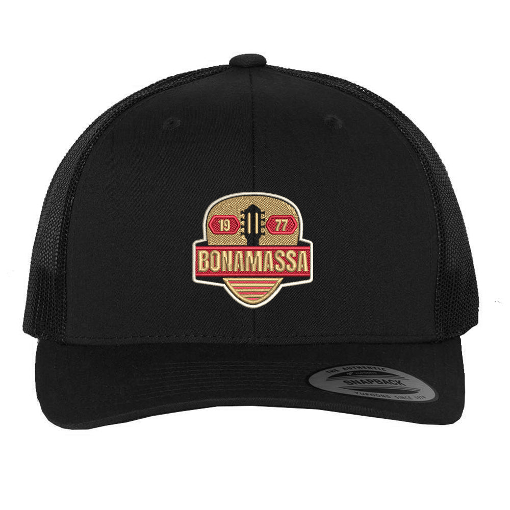Joe Bonamassa Gold Vintage Pick truckerhatt svart snapback
