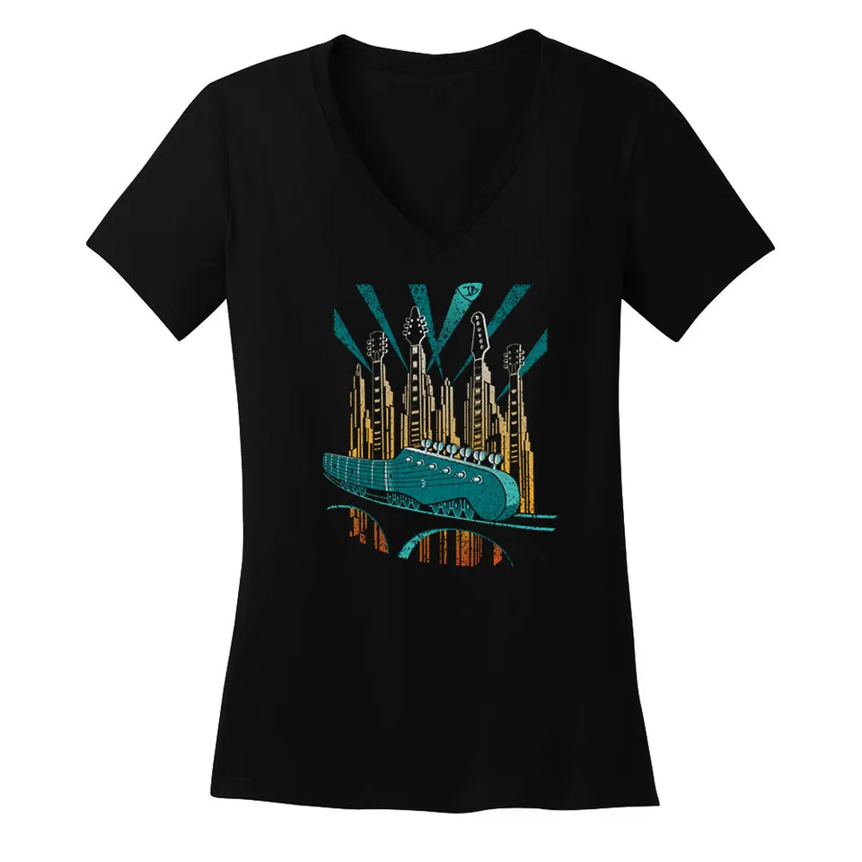 Joe Bonamassa Blues Deco Train V-neck t-skjorte dame