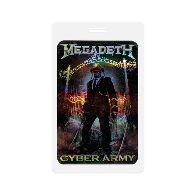 Megadeth Cyber Army 2018 laminat pass limited edition