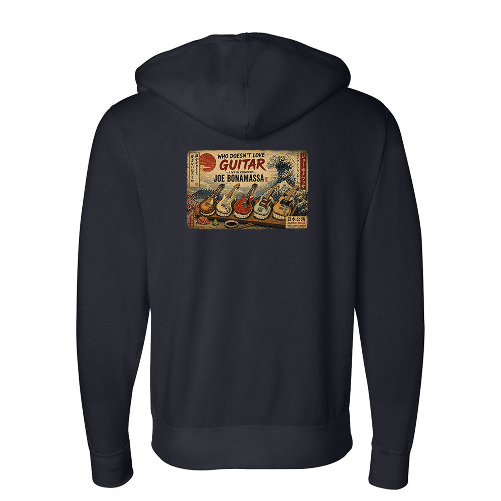Joe Bonamassa Sushi Wave zip hoodie svart unisex