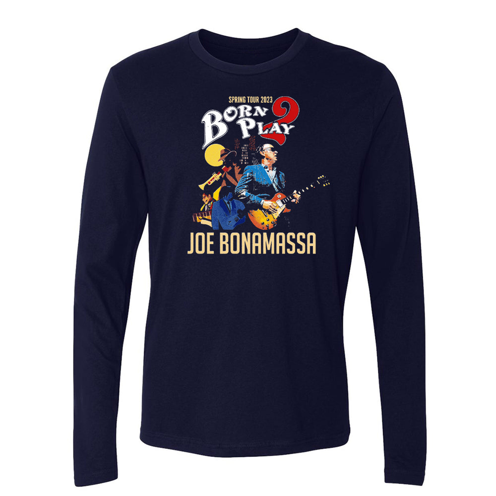 Joe Bonamassa U.S. Spring Tour langermet t-skjorte svart bomull