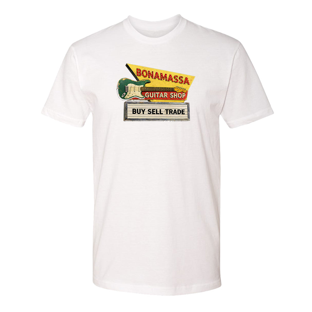 Joe Bonamassa Bona Guitar Shop unisex t-skjorte bomull