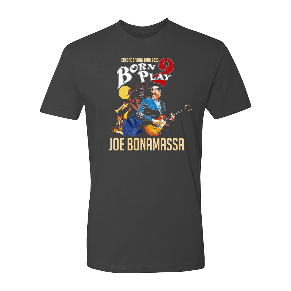 Joe Bonamassa 2023 Europe Spring Tour t-skjorte unisex svart