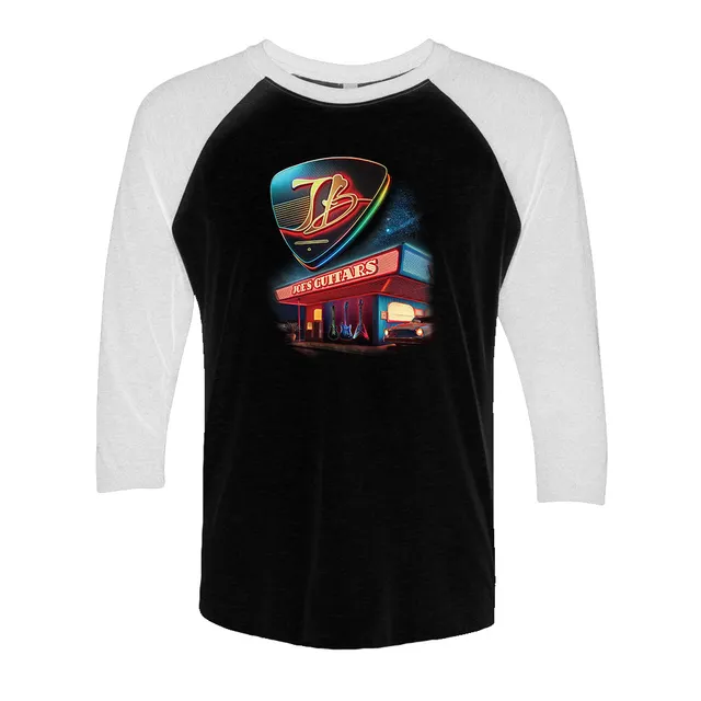 Joe Bonamassa Neon Diner 3/4 erm t-skjorte hvit/svart