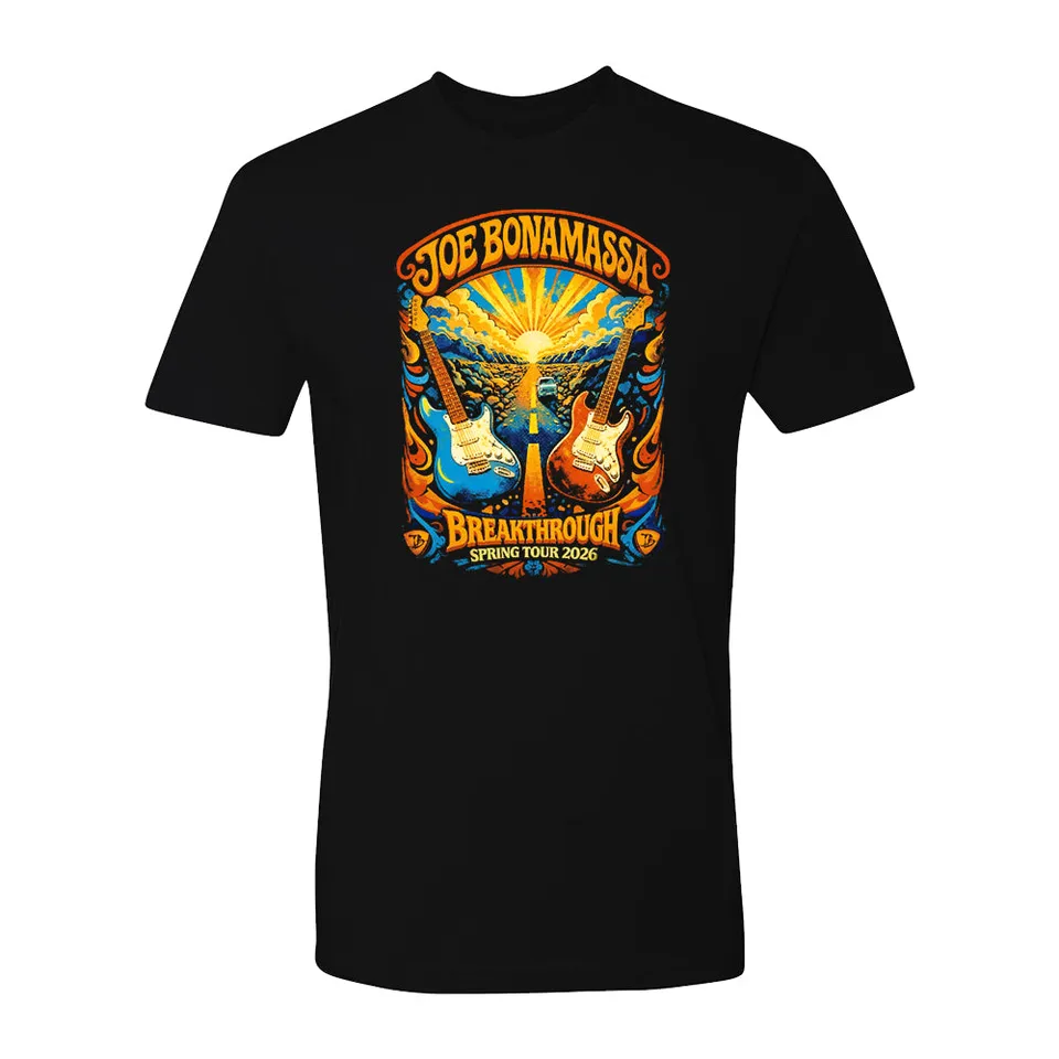 Joe Bonamassa 2026 U.S. Spring Tour t-skjorte svart