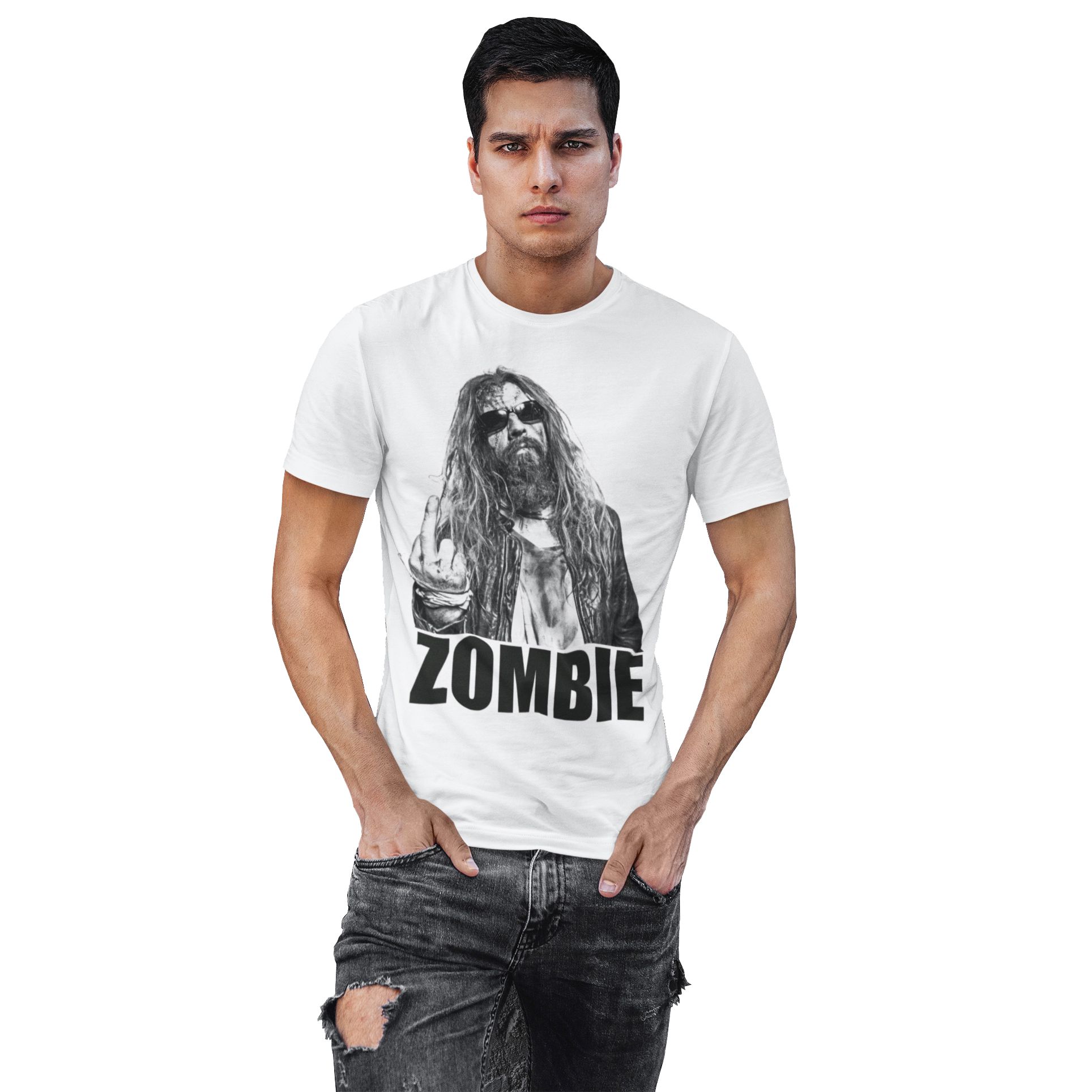 Rob Zombie No F***s Given Tee T-skjorte fototrykk