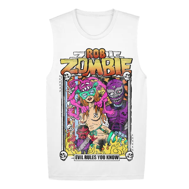 Rob Zombie Toontime Muscle Tee T-skjorte tegneserietrykk