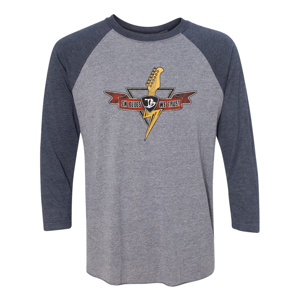 Joe Bonamassa Blues Thunderbolt 3/4 Sleeve t-skjorte Black Heather