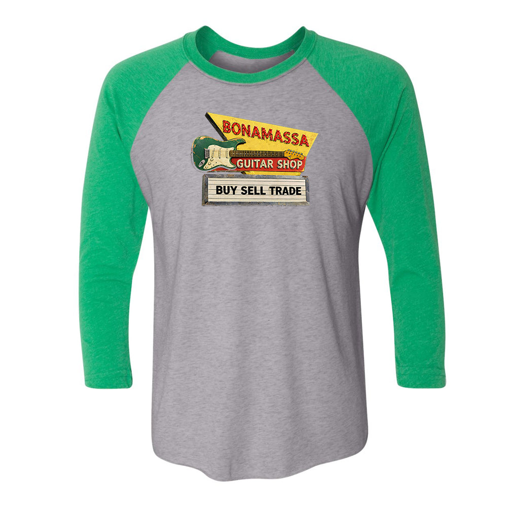 Joe Bonamassa Bona Guitar Shop 3/4 t-skjorte unisex triblend