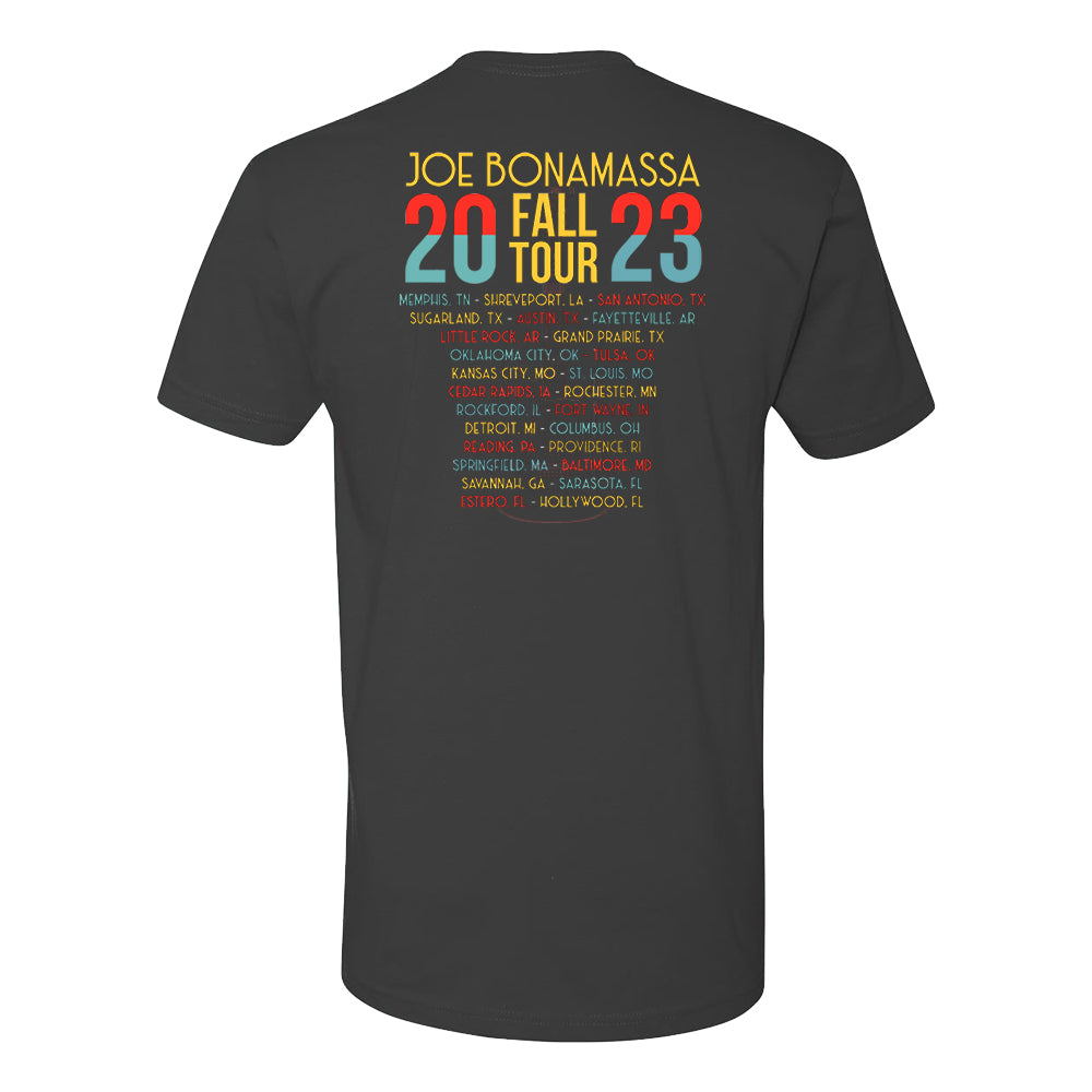 Joe Bonamassa U.S. Fall Tour 2023 t-skjorte unisex svart