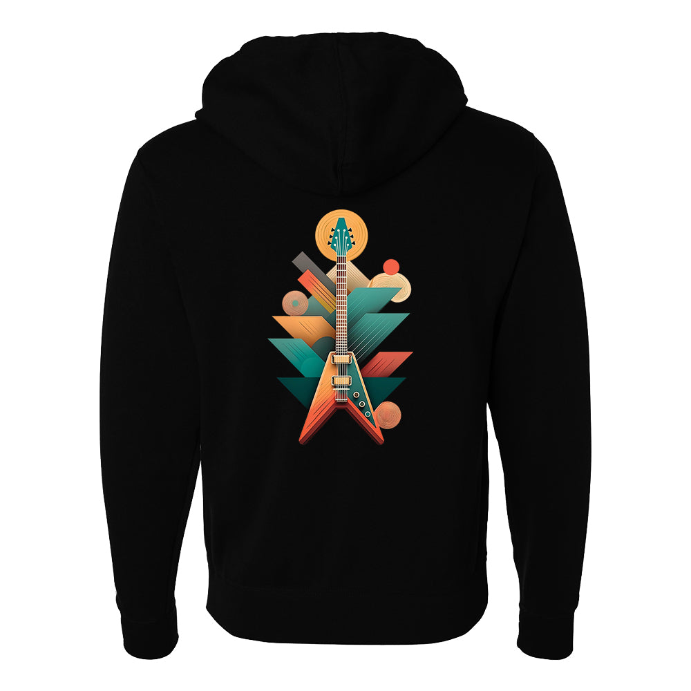 Joe Bonamassa Flying V Odyssey zip-up hoodie svart unisex