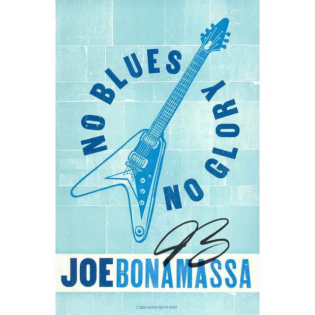 Joe Bonamassa No Blues, No Glory 2025 plakat signert