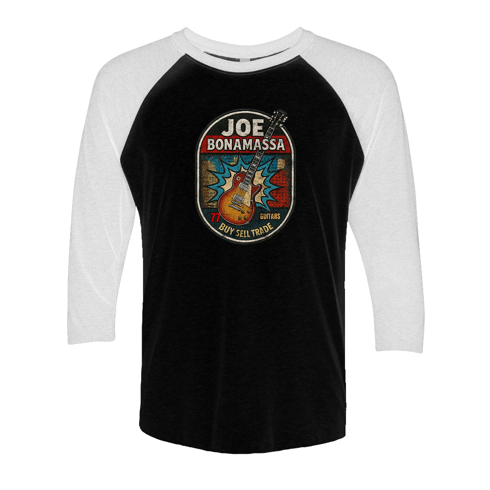 Joe Bonamassa Premium Collection 3/4 t-skjorte hvit/svart