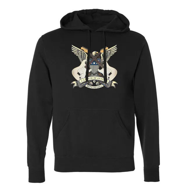 Joe Bonamassa House of Guitars Seal hettegenser svart bomullsfleece