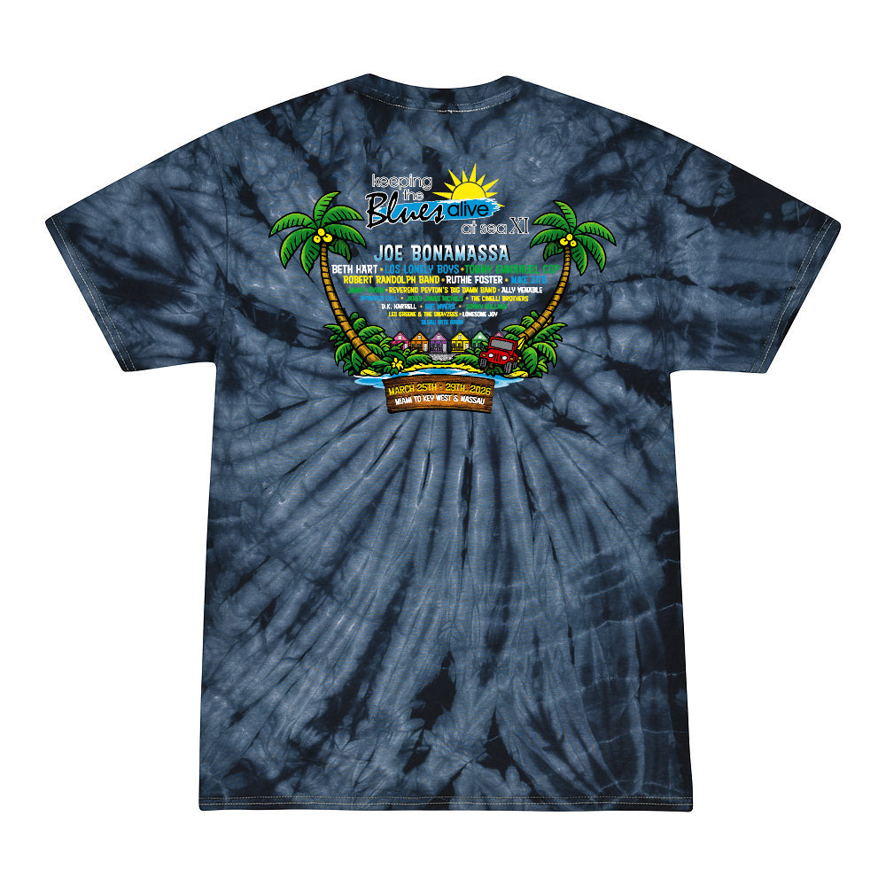 Joe Bonamassa KTBA at Sea 2026 KTBA at Sea XI t-skjorte tie-dye