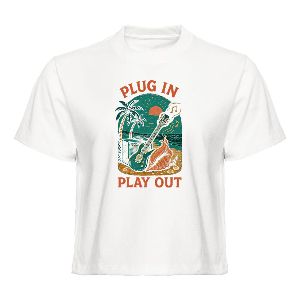 Joe Bonamassa Plug In Play Out boxy t-skjorte svart bomull