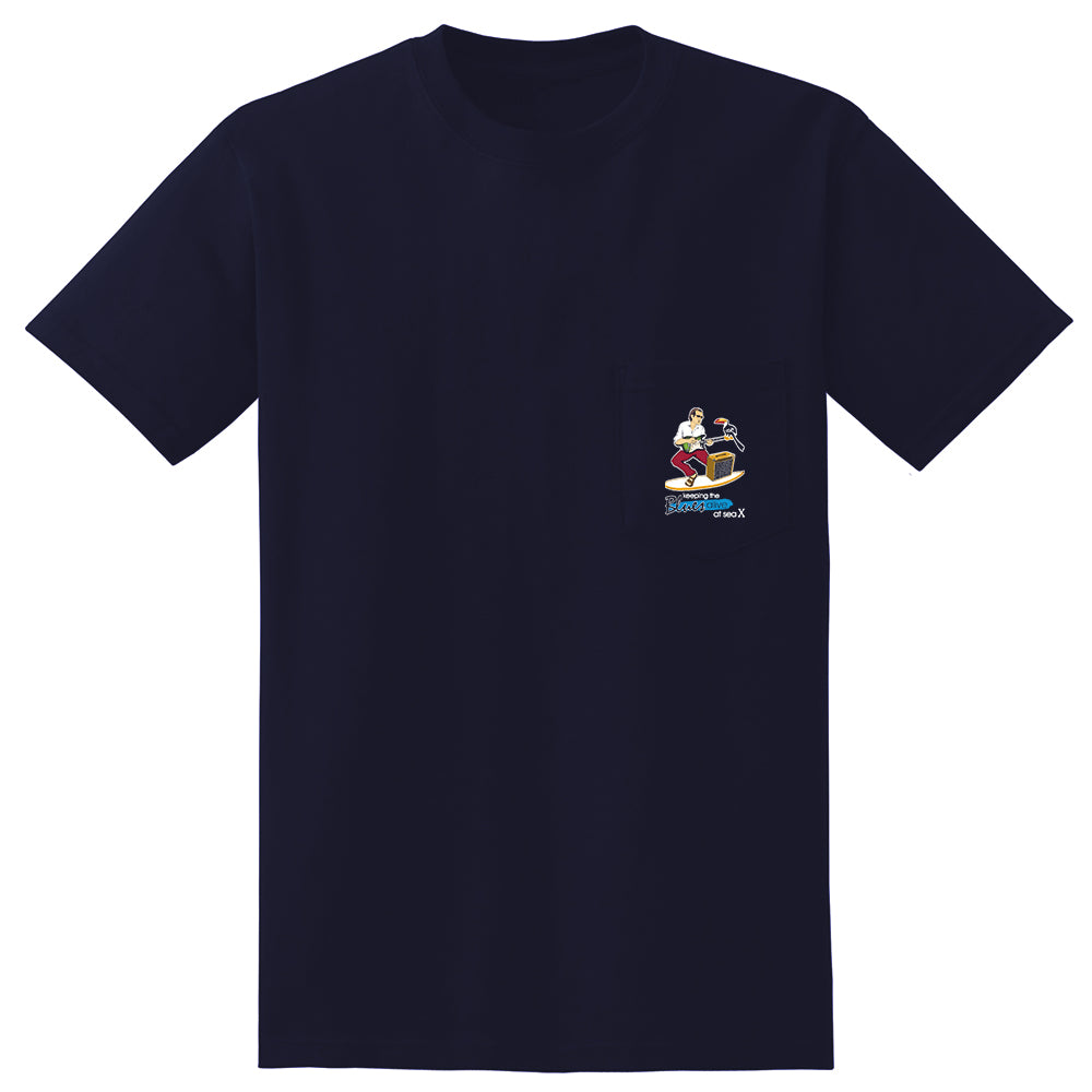 Joe Bonamassa KTBA at Sea X T-skjorte lomme navy