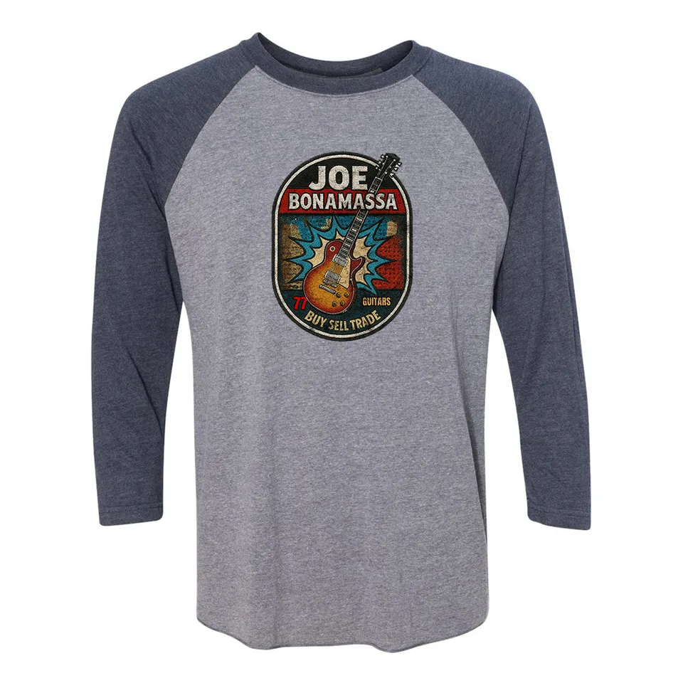 Joe Bonamassa Premium Collection 3/4 t-skjorte hvit/svart