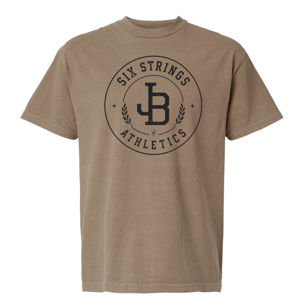 Joe Bonamassa Six Strings Crest Vintage Heavyweight Cotton t-skjorte falmet svart