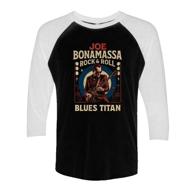 Joe Bonamassa Blues Titan Rock & Roll T-skjorte 3/4 ermer unisex