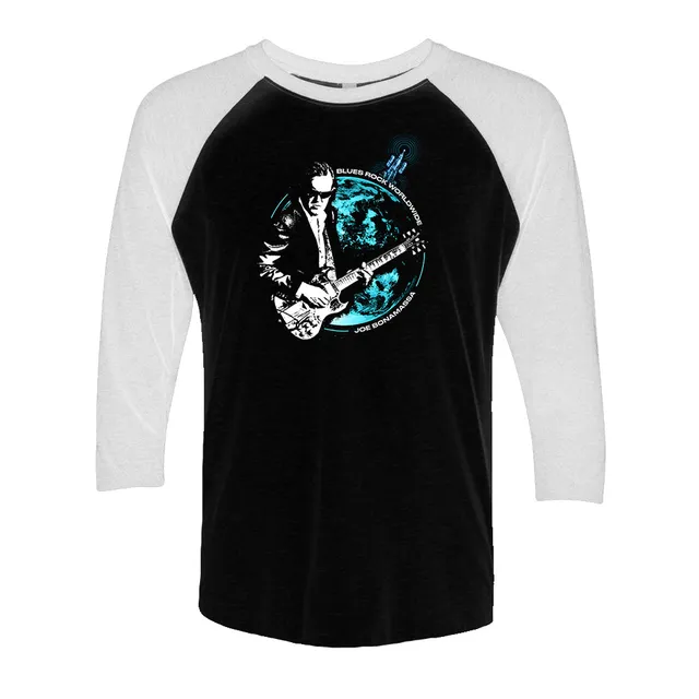 Joe Bonamassa Blues Rock Worldwide 3/4 Sleeve T-skjorte Hvit triblend