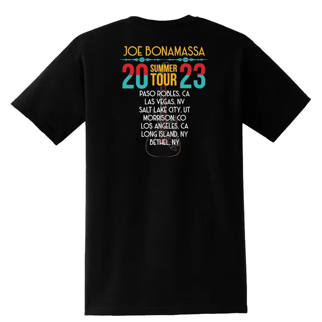 Joe Bonamassa 2023 U.S. Summer Tour t-skjorte lomme