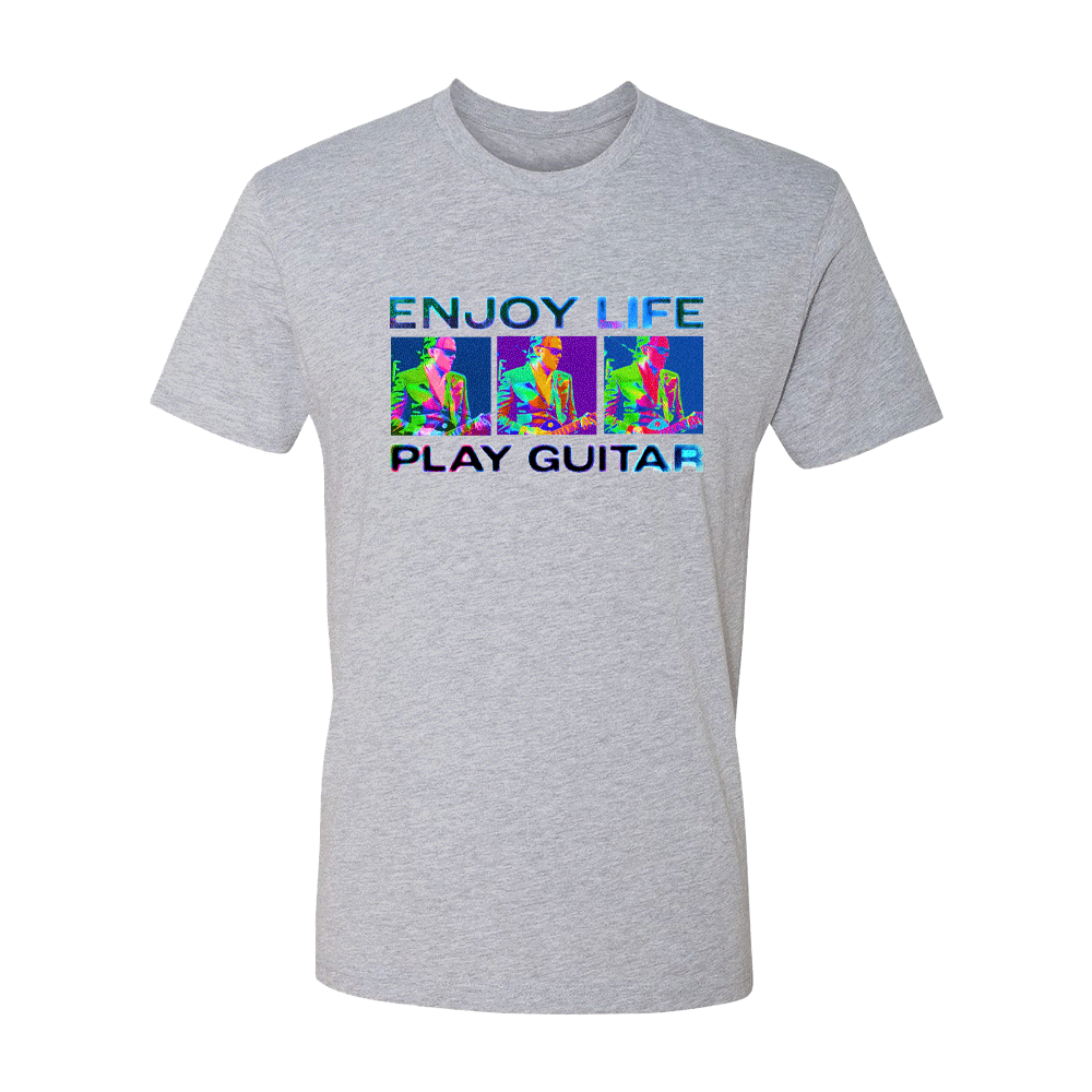 Joe Bonamassa Enjoy Life Play Guitar t-skjorte svart retro