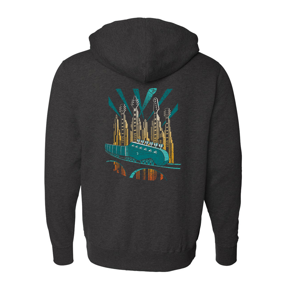 Joe Bonamassa Blues Deco Train hettejakke zip unisex svart