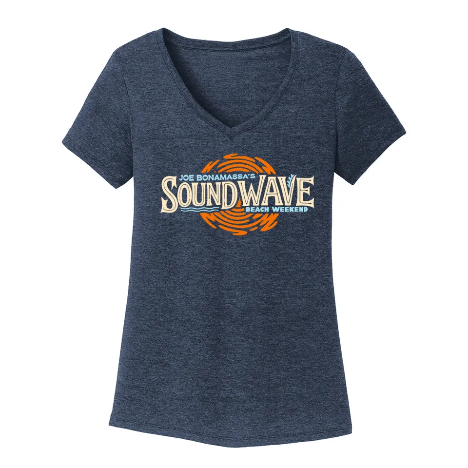 Joe Bonamassa 2026 Sound Wave Beach Weekend V-hals T-skjorte Navy
