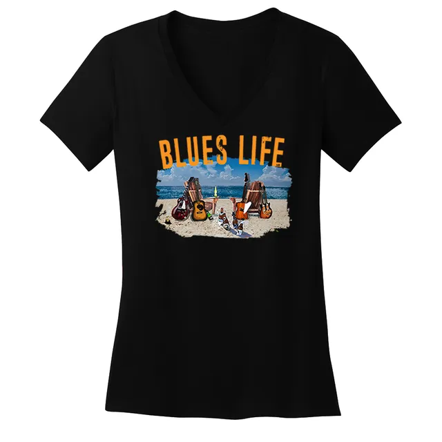 Joe Bonamassa Blues Life V-hals t-skjorte dame svart