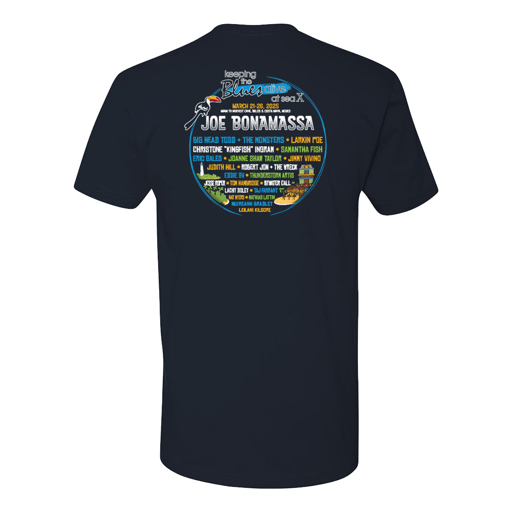 Joe Bonamassa KTBA at Sea X t-skjorte navy unisex