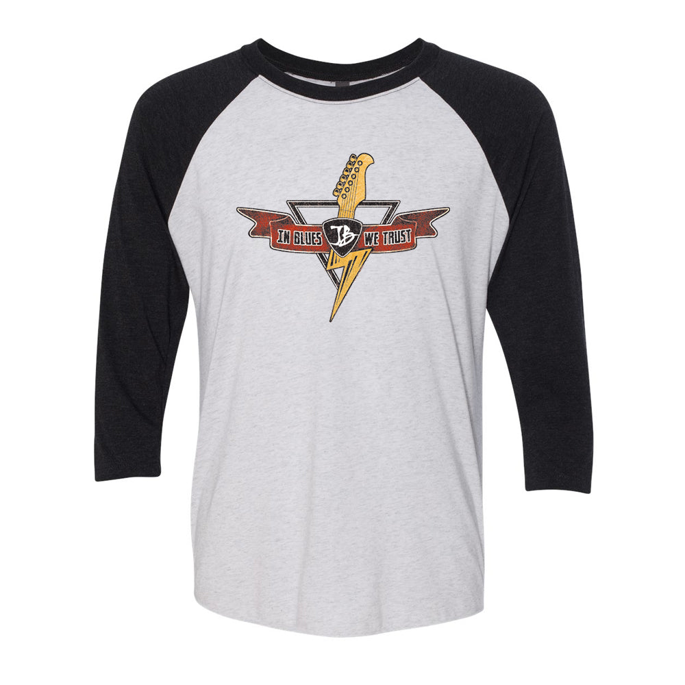 Joe Bonamassa Blues Thunderbolt 3/4 Sleeve t-skjorte Black Heather