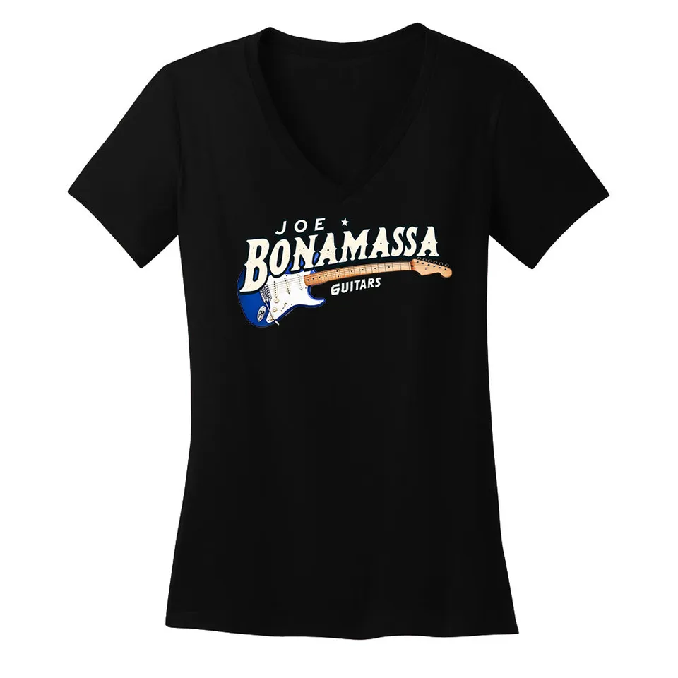Joe Bonamassa Royal Strat v-hals t-skjorte dame bomull