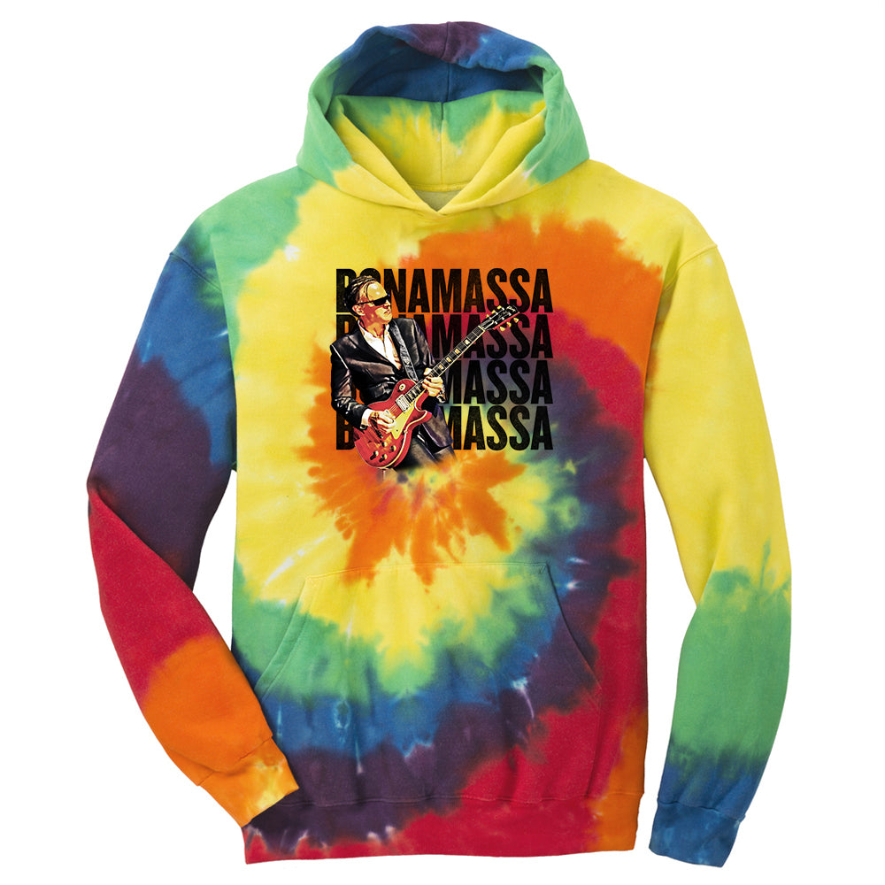 Joe Bonamassa Quadamassa 2.0 hettegenser tie-dye Royal
