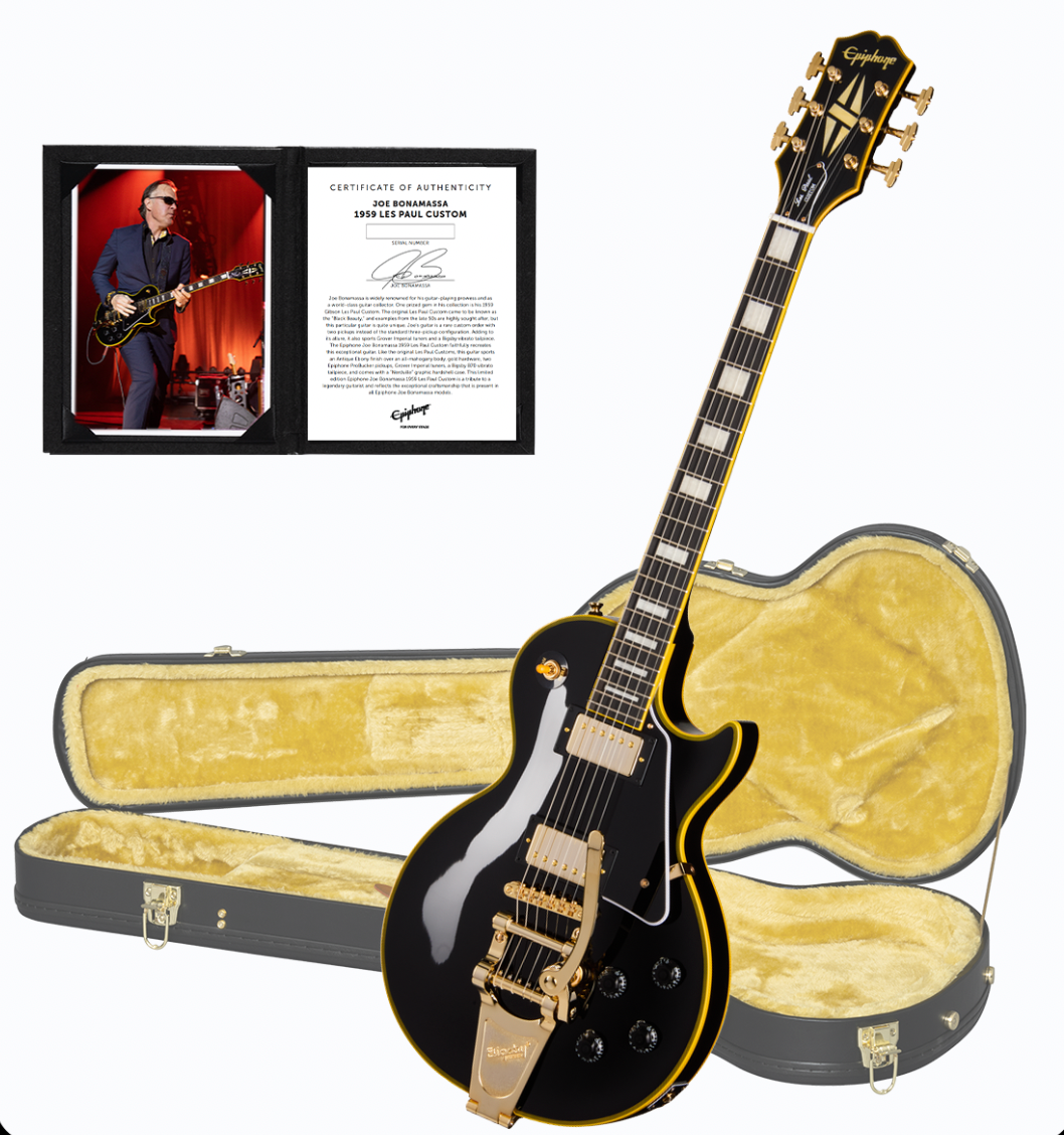 Epiphone Joe Bonamassa 59 Les Paul Custom elgitar antique ebony