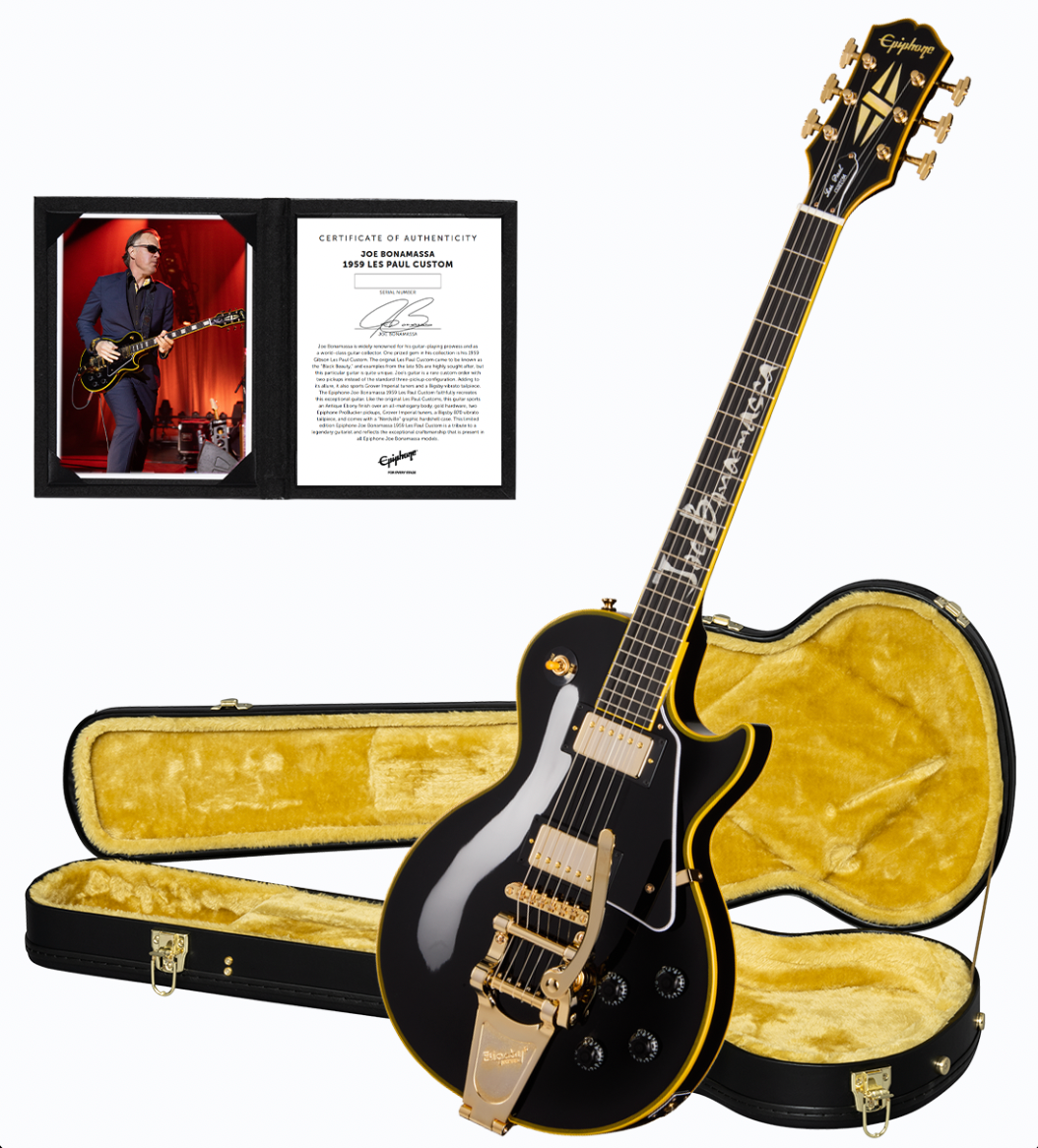 Joe Bonamassa 59 Epiphone Les Paul Custom elgitar ebony inkl koffert